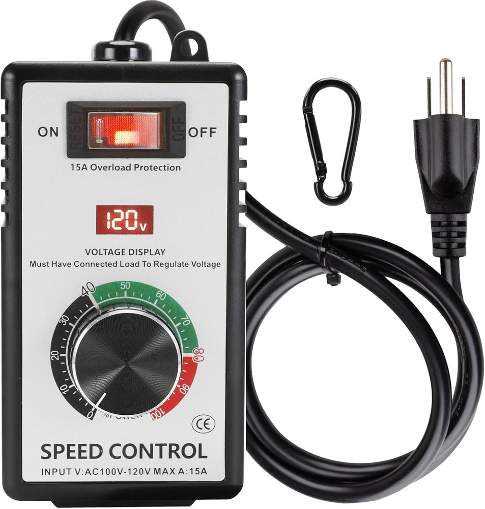 Variable Motor Speed Controller AC 100V-120V 15A, 4000W Speed Control Switch Reg