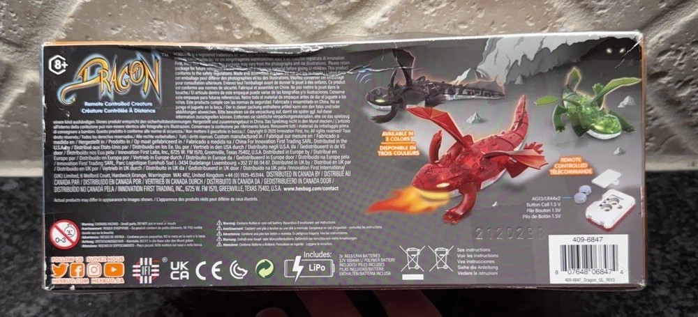 NEW FACTORY SEALED Hexbug Micro Robotic Creatures Dragon Red REMOTE CONTROL