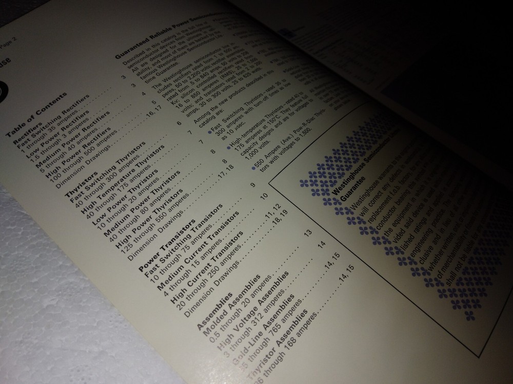 Westinghouse Semiconductor Condensed Catalog 19 Pages 1969