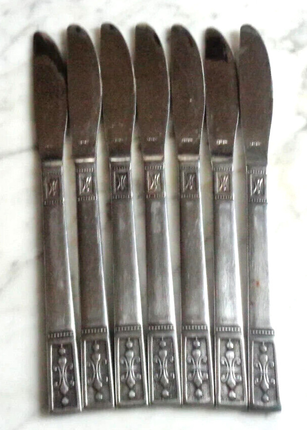 7 Interpur Cortina Stainless Steel Japan 8 3/4in Solid Handle Dinner Knives