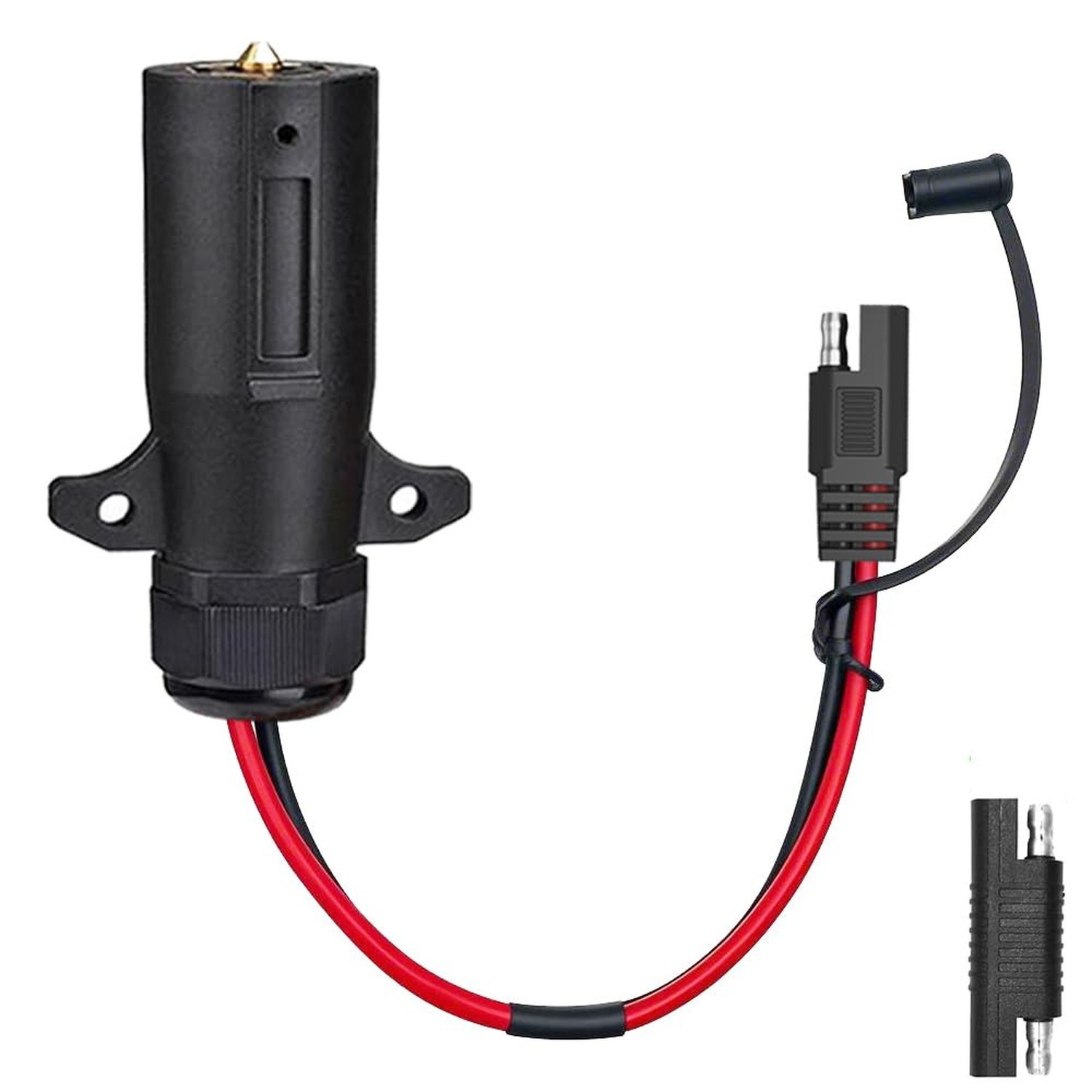 7 Pin Power Access, 7 Way Trailer Plug to SAE Cable, 7 Pole Round RV-Style Tr...