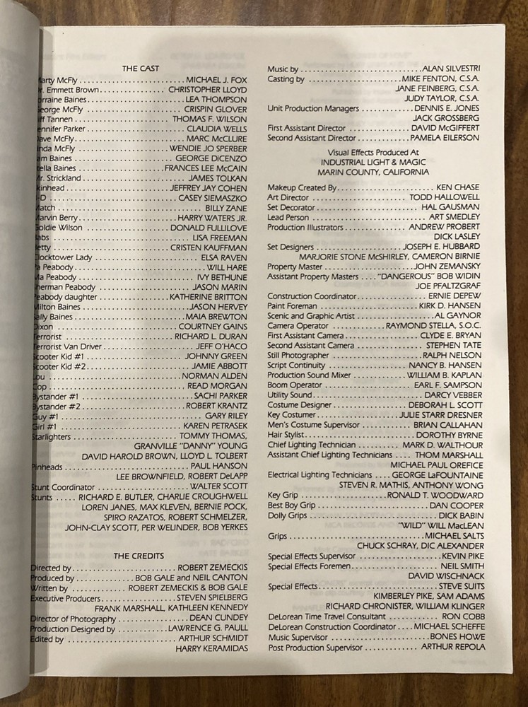 Back to the Future Vintage Script - Fourth Draft (1985) - OFFERS ACCEPTED