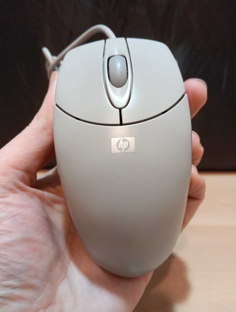 Vintage HP Hewlett Packard Model M-UB48 Computer Ball Mouse Tested Working USB