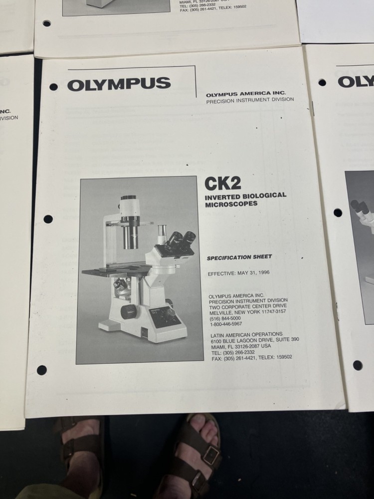 OLYMPUS SYSTEM MICROSCOPES SALES & SPECS BROCHURES LOT ,1996