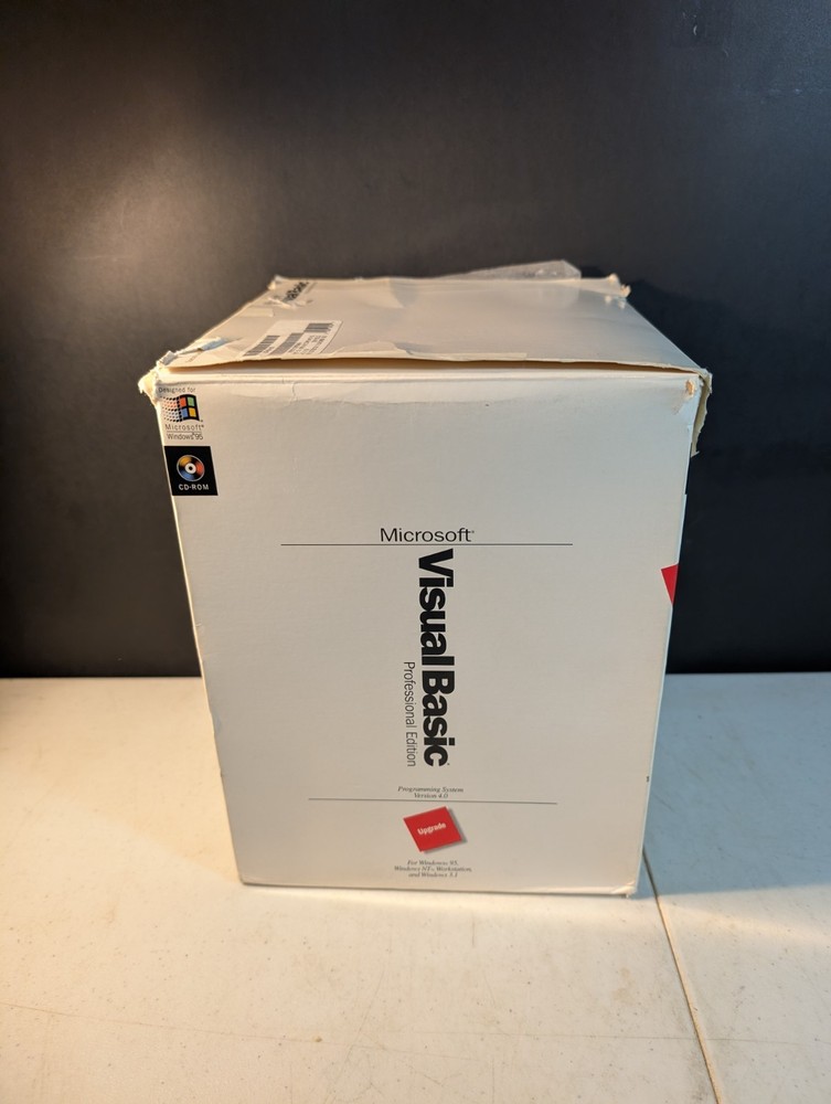 NEW* Microsoft Visual Basic 4.0 Enterprise Full Edition for Windows 3.1 95 NT