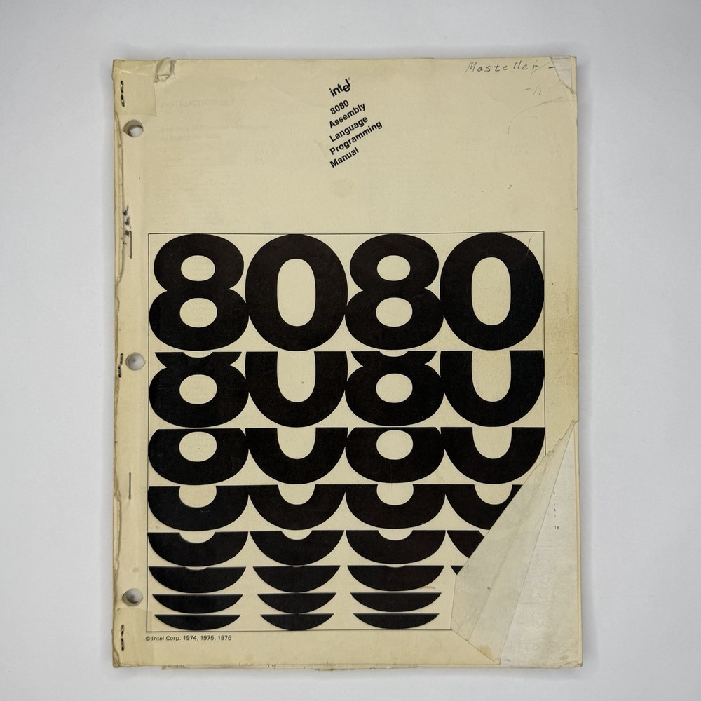 Vintage 1976 Intel 8080 Assembly Language Programming Manual Rev. C RARE