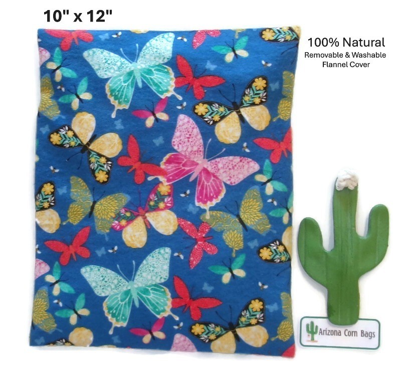 CORN Heating Bag w/WASHABLE Cover 10" x 12" Sectioned~ LOWER BACK~100% Natural!