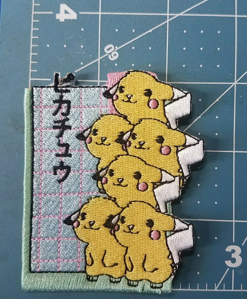 Pokemon Pikachu Herd embroidered Patch 3 inches tall