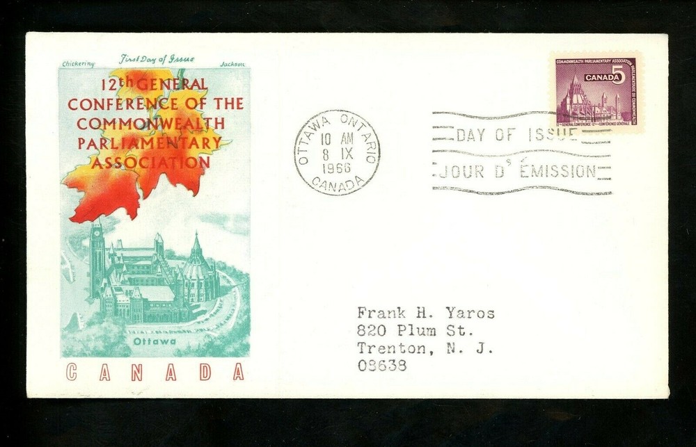 Postal History Canada FDC #450 Jackson Chickering Commonwealth Conference 1966