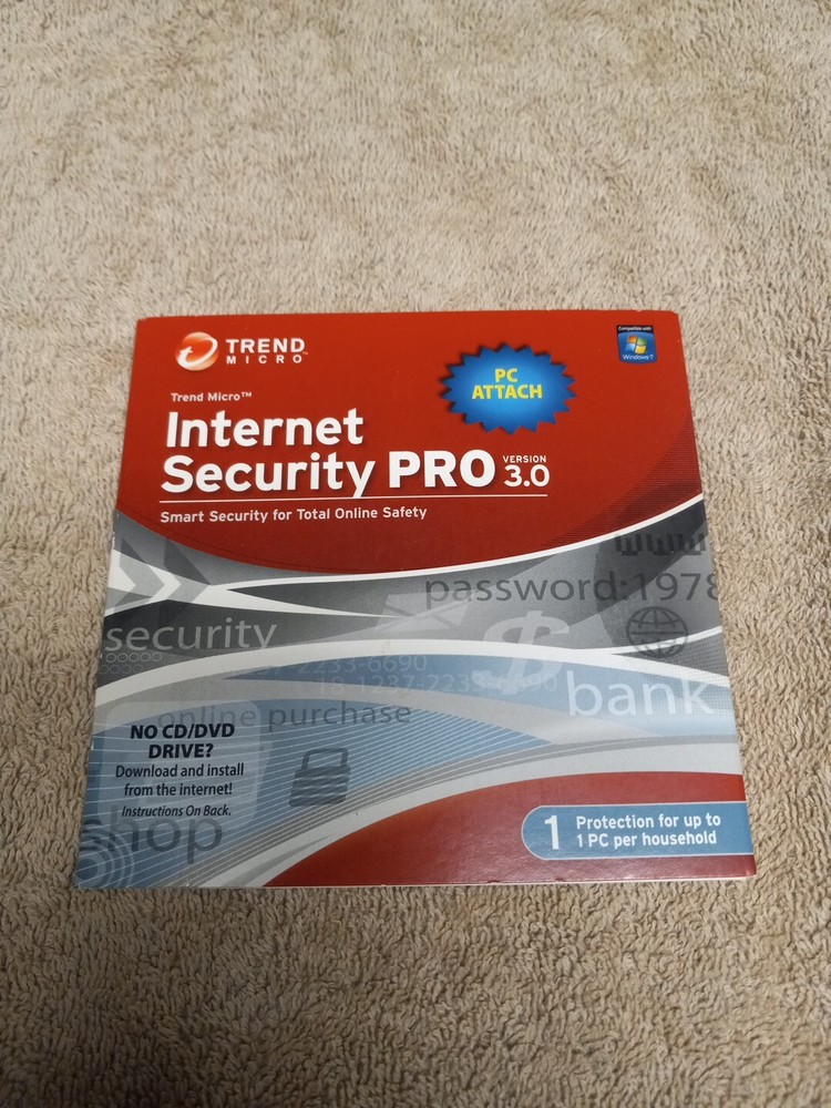 Trend Micro Internet Security Pro Version 3.0 NEW SEALED