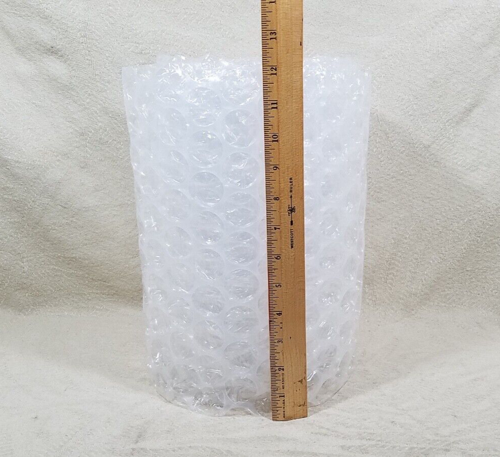 1/2 LARGE BUBBLE CUSHIONING WRAP PADDING 12" x 15' FT ROLL PERFORATED CUTS