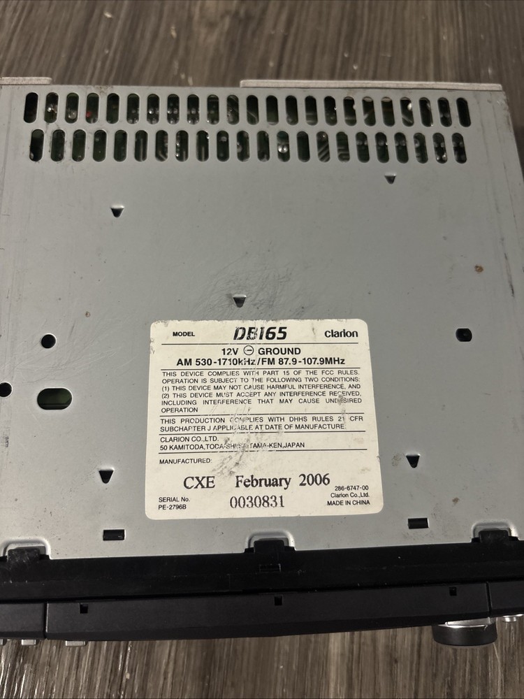 CLARION DB165 Car Stereo #2G2A