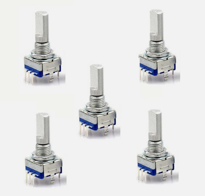 9 pcs Rotary Encoder Switch EC11 Audio Digital Potentiometer with Handle 20 mm