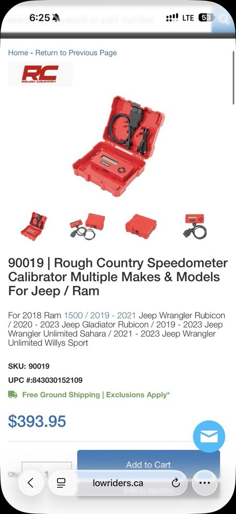 Tire Size Calibration Tool 90019