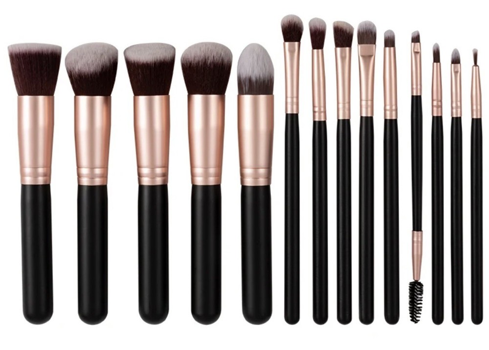 Make Up Brush Set 14pcs with 1 Make Up Sponge.