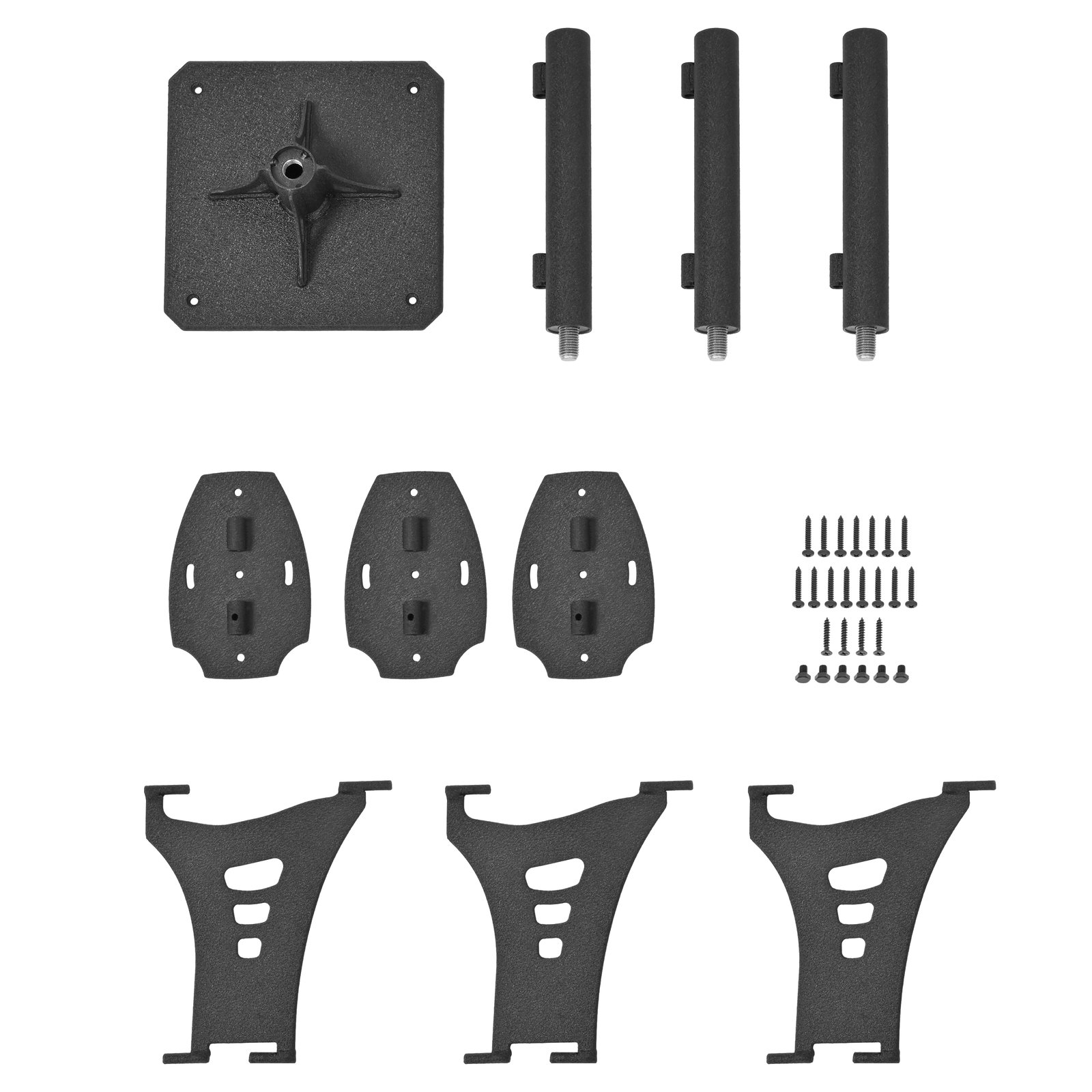 Black Trophy Tree Pedestal Stand Shoulder Mount Style For 3 Taxidermy Display