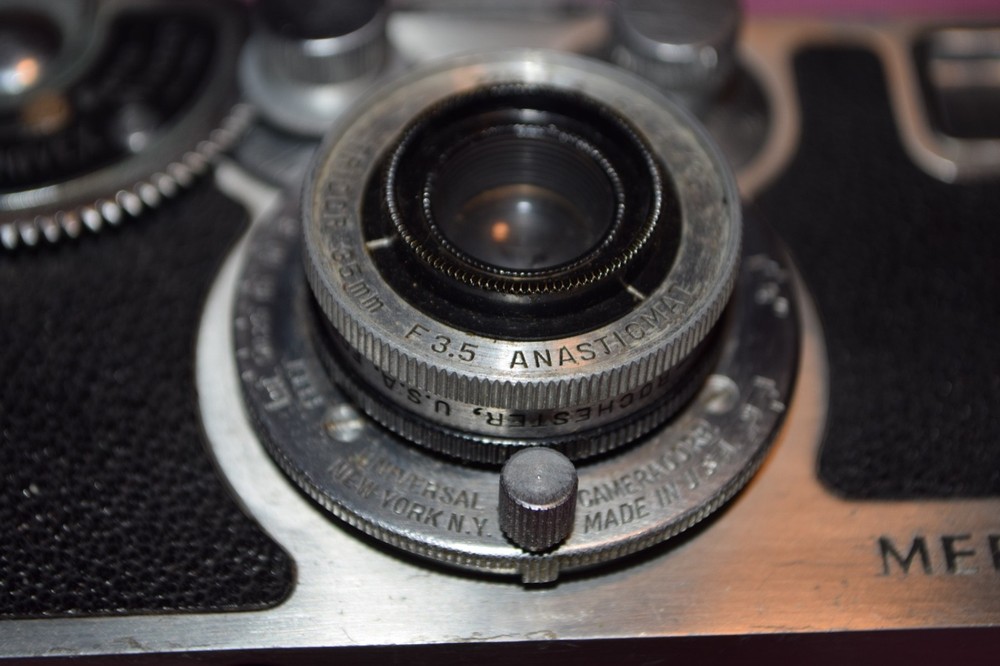 Vintage Mercury CC 35mm Camera with Rare Univex Rapid Winder and film spools