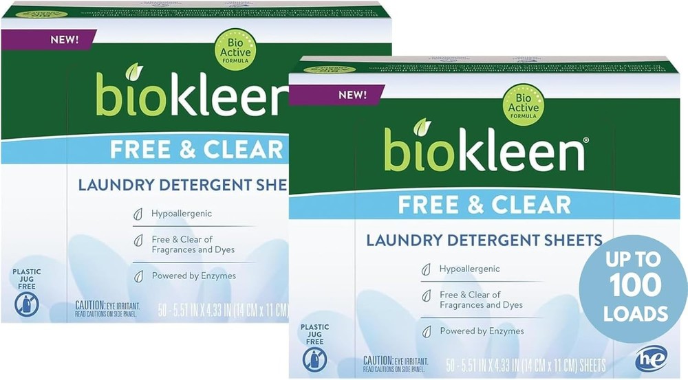 Laundry Deternt Sheets - & Clear From Fragrances and Dyes,