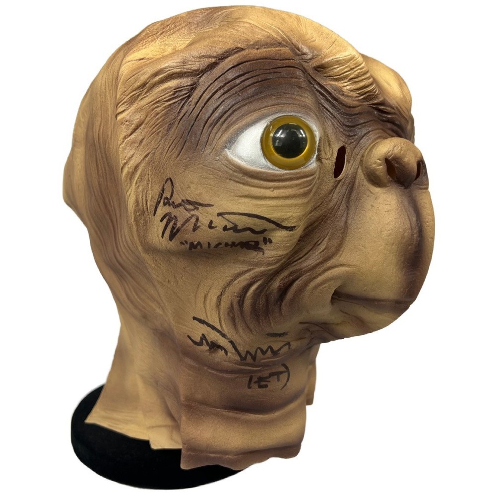 DeMeritt, Thomas, Wallace & MacNaughton autographed signed mask E.T JSA