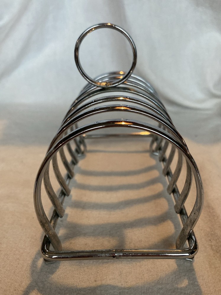 Vintage Chrome Plated 6 Slice Toast Rack