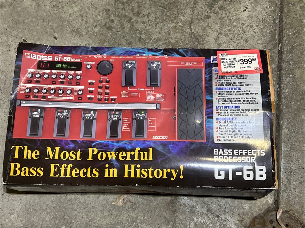 Boss GT-6B Bass Effects Processor Red