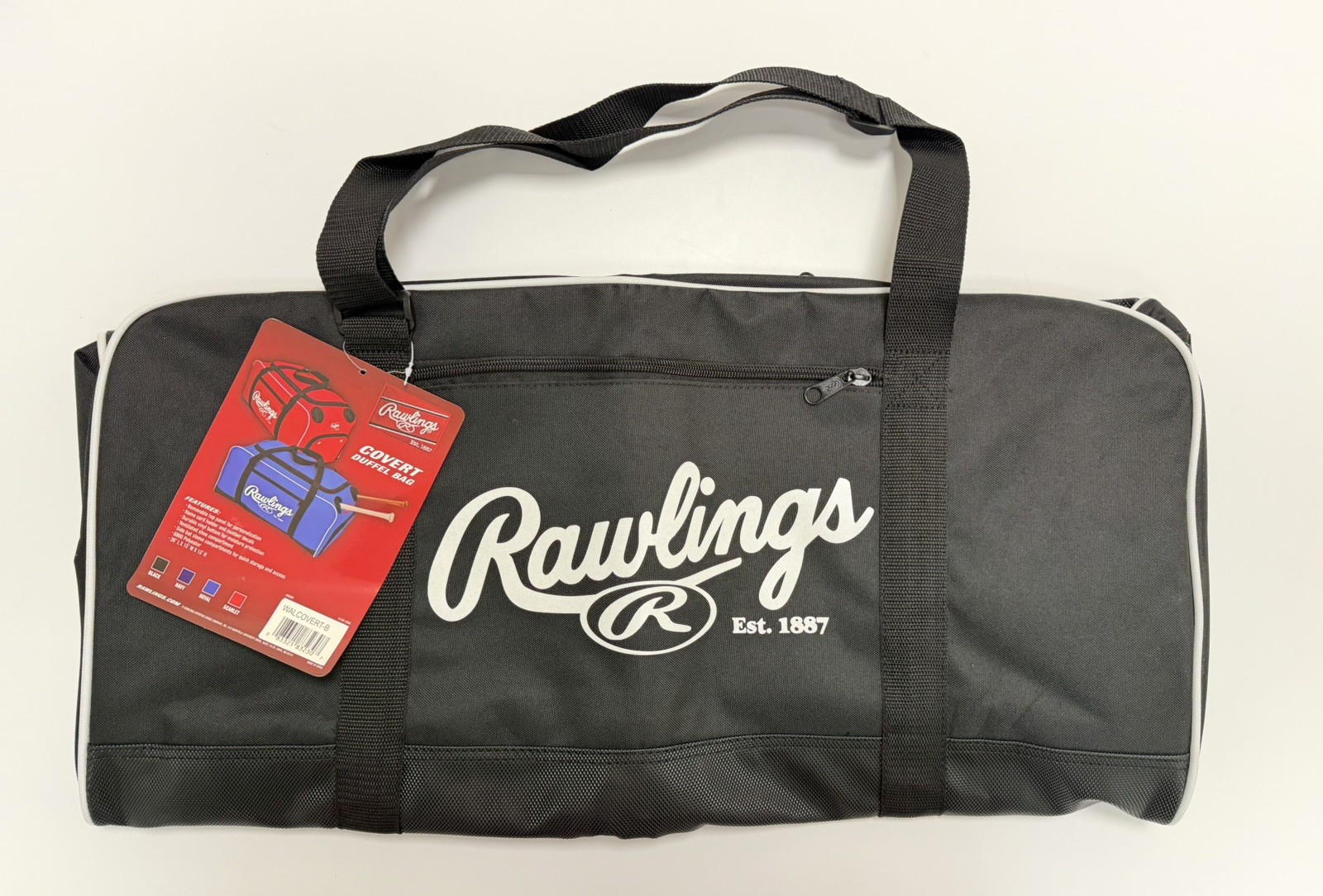 Rawlings Covert Duffel Bag Equipment Baseball Softball Black