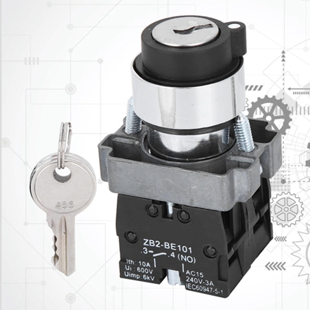 Key Lock Switch ZB2BE102 2 Positions Modular Structure Plastic Hardware