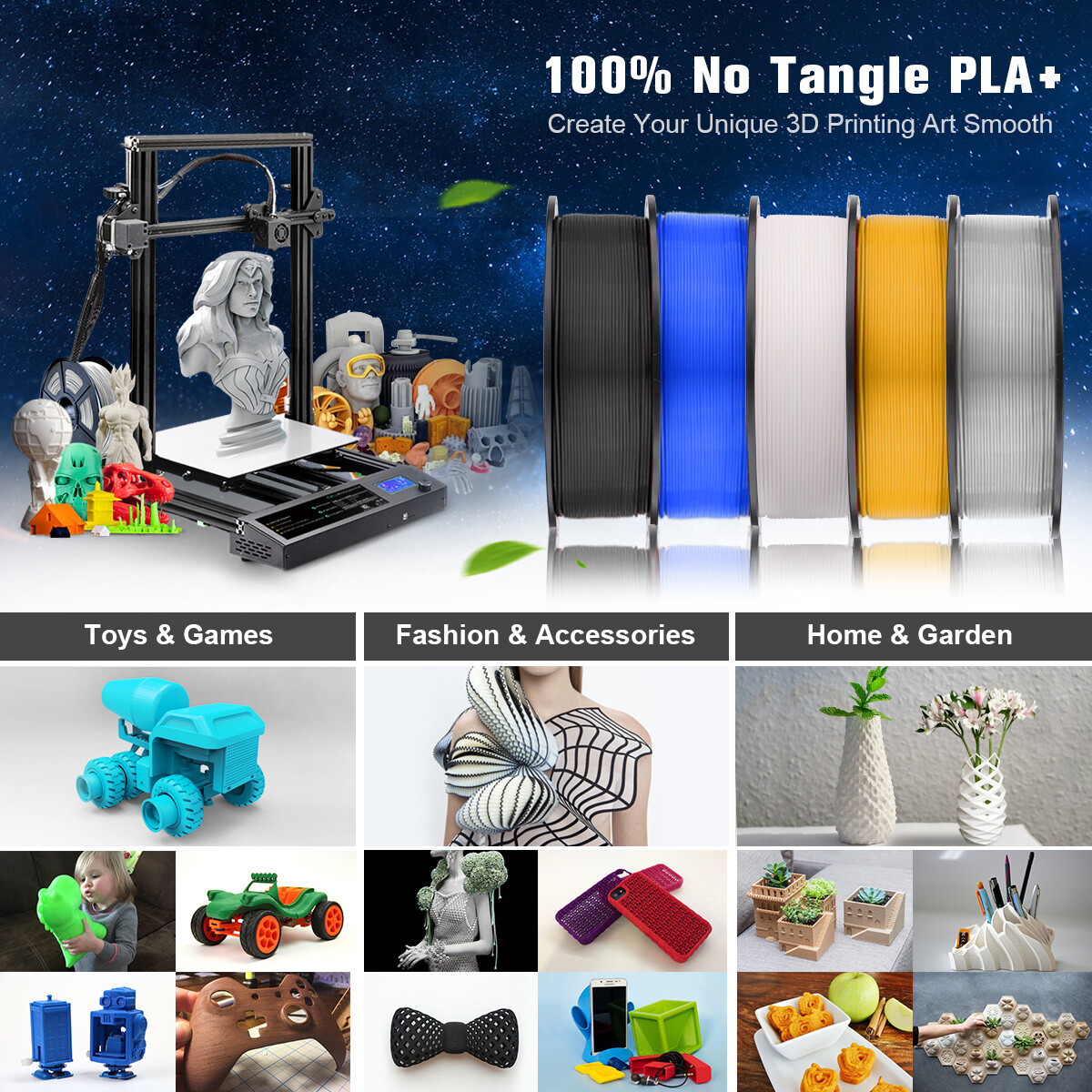 [BUY 4 GET 2 FREE,ADD 6 TO CART] SUNLU PLA META PLA+ PETG SILK ABS Filament 1KG