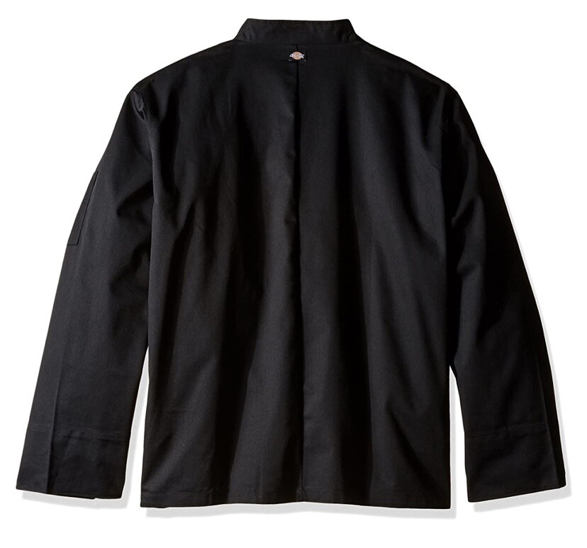 Dickies Black Sz M Classic Button Culinary Chef Coat Jacket Professional