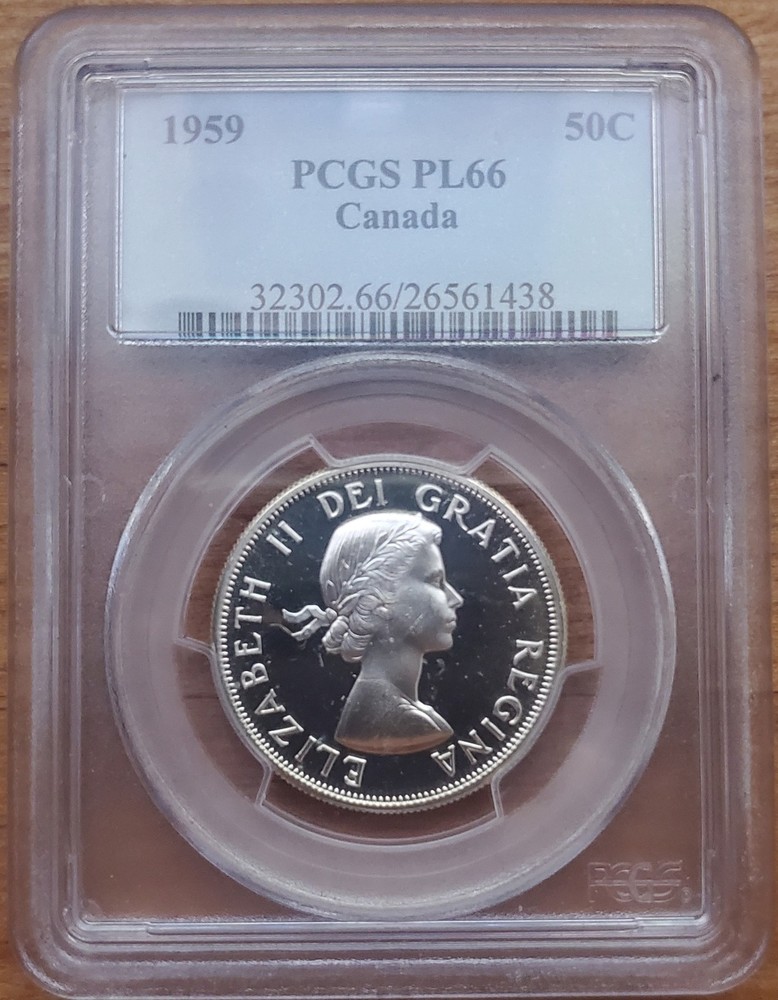 1959 Canada Half Dollar 50C PCGS Proof Like PL 66