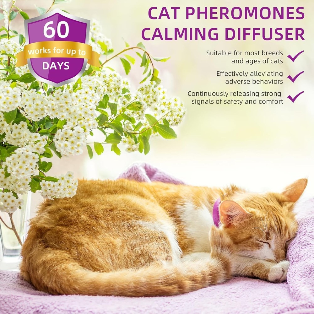 Cat Pheromones Calming Diffuser: Cat Calming Diffuser - Effectively Relieve A...