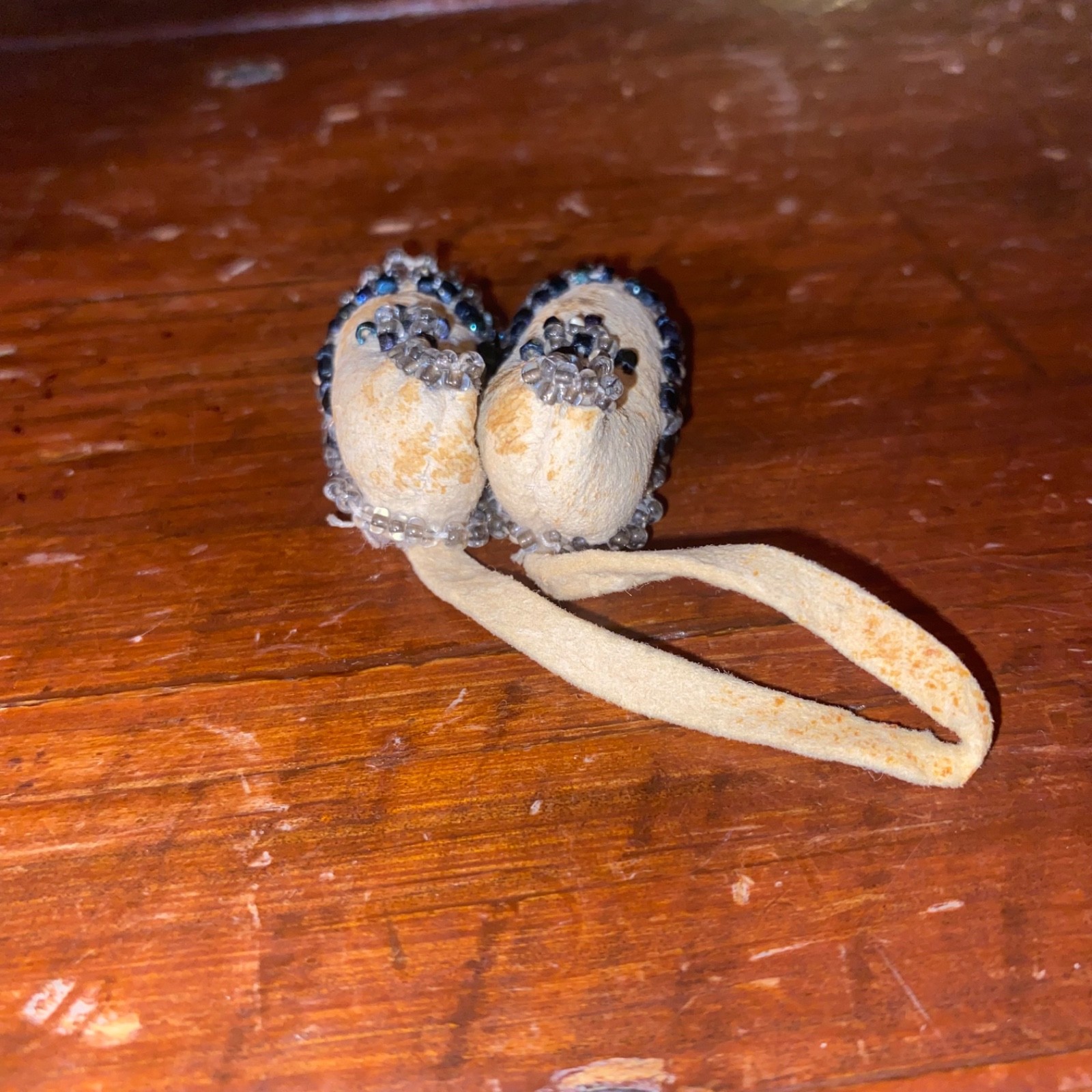 Vintage Pair of Miniature Beaded Moccasins