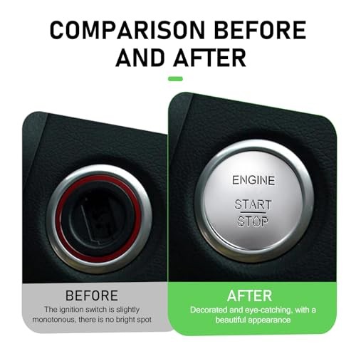 Car Engine Start Stop Button Switch, Vehicle Start Button Replacement Part,
