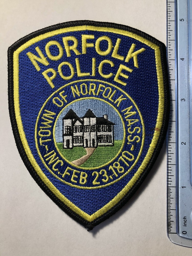 Norfolk Massachusetts Police Patch ~ Used