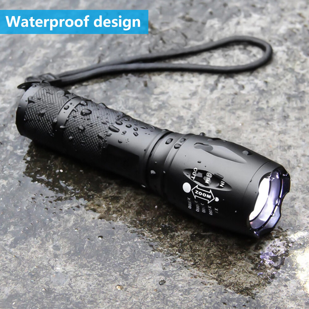 2-Pack Super-Bright 90000LM Light Lamp LED Tactical Flashlight 5 Modes Zoomable