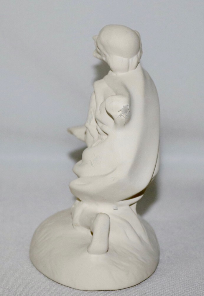Ceramic Nativity 8” Set Accessory Peasant Kneeling Offering Bread Ready To Paint