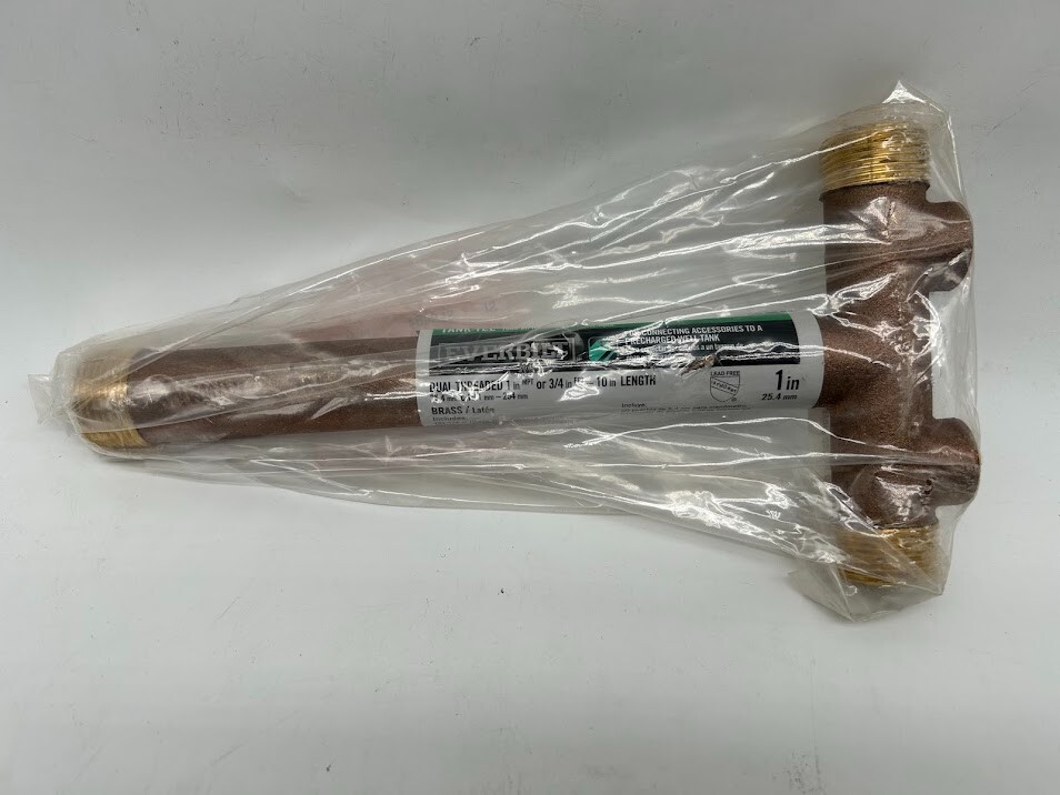 Everbilt 10 in. Brass Tank Tee 1 in Diameter