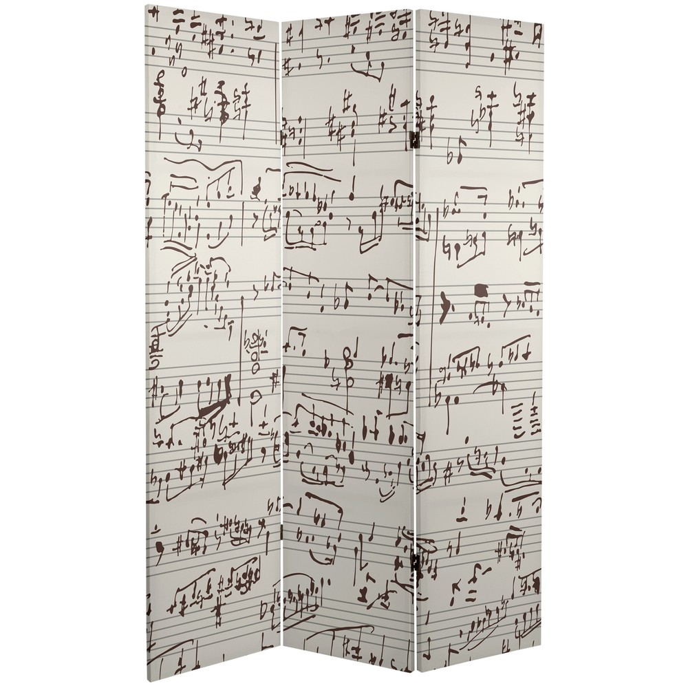 6 ft. Tall Double Sided Music Canvas Room Divider
