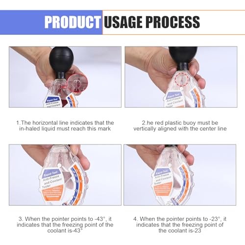 High Accuracy Dial Coolant Hydrometer Tester for Antifreeze