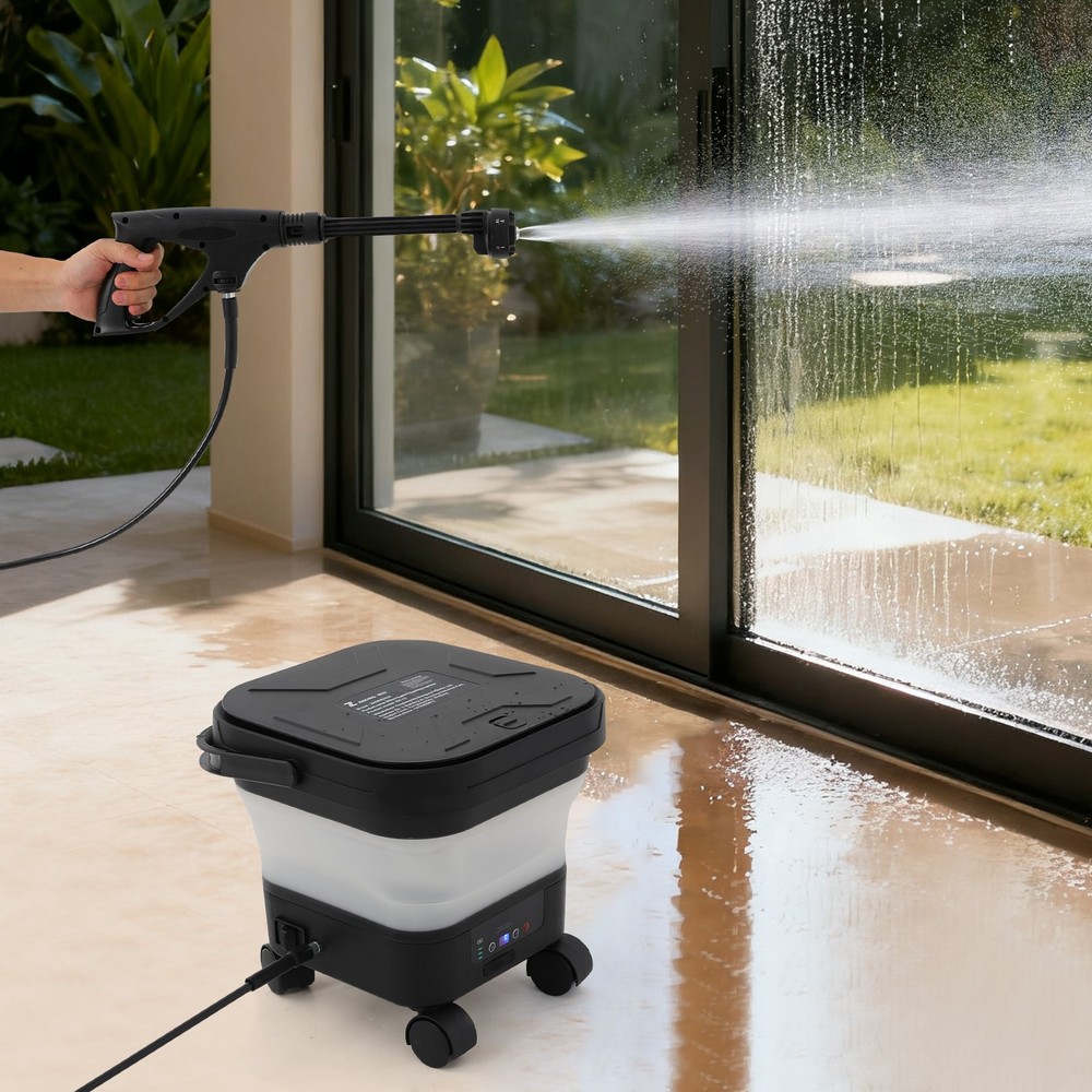 Multifunction Pressure Washer,portable Foldable Sprayer Washer,black + White