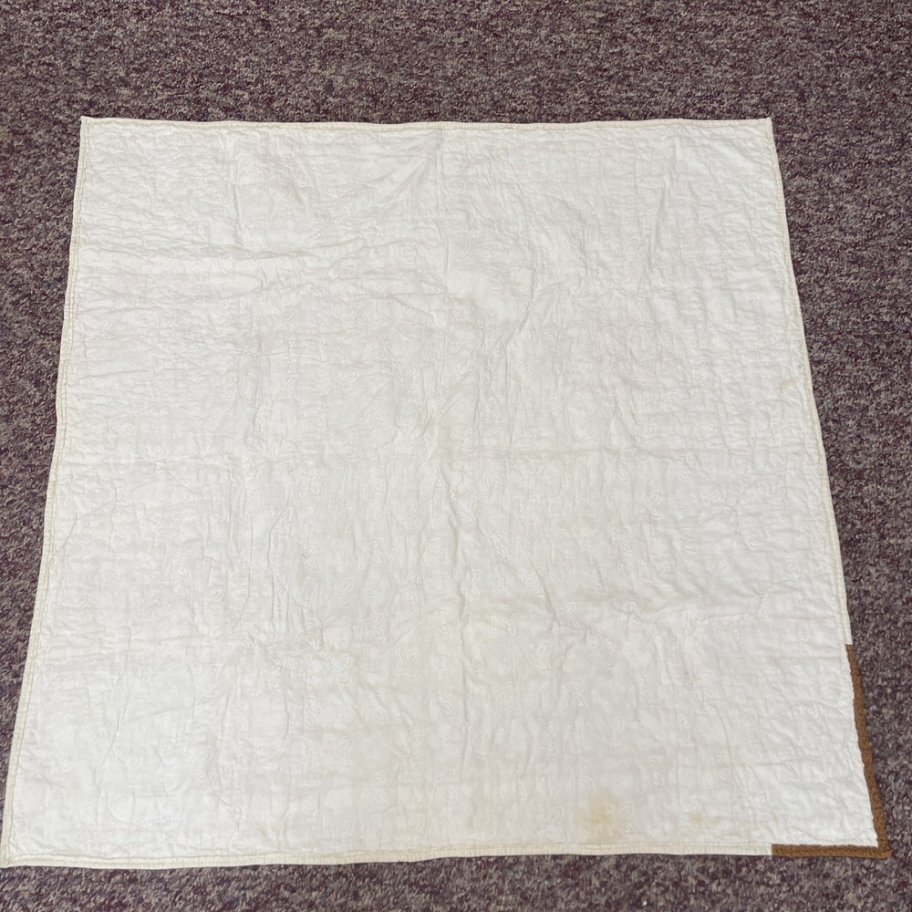 Butterfly Patchwork Pattern Quilt Lap Throw 16 Patch 49”x50” Hand Stitched