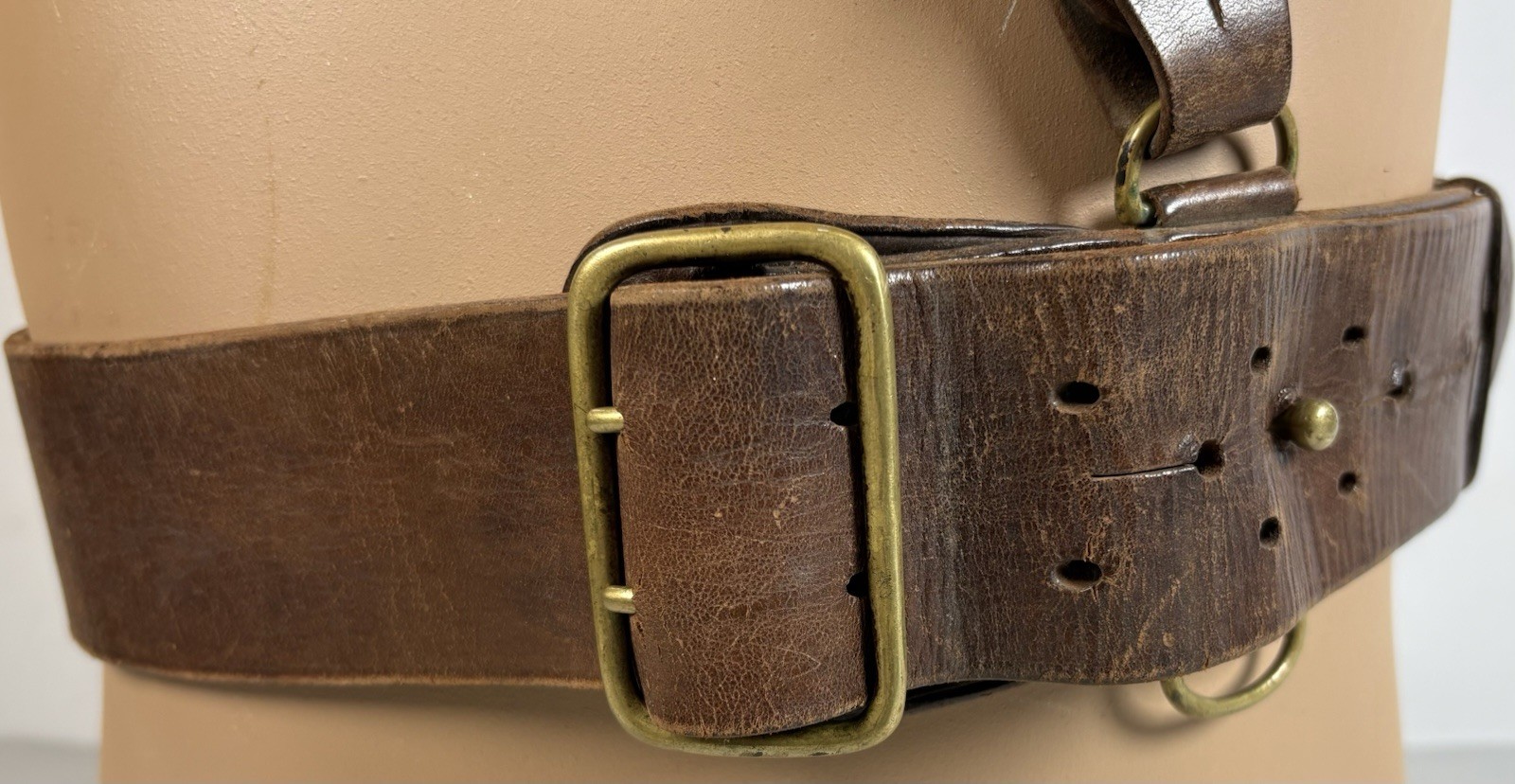 WWI US Army Officer Sam Browne Belw/ Shoulder Strap~AP&S Maker~Size 36