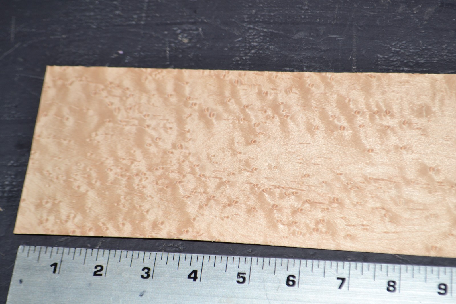 Birdseye Maple Raw Wood Veneer Sheet 4 x 17 inches 1/42nd thick 35138-97