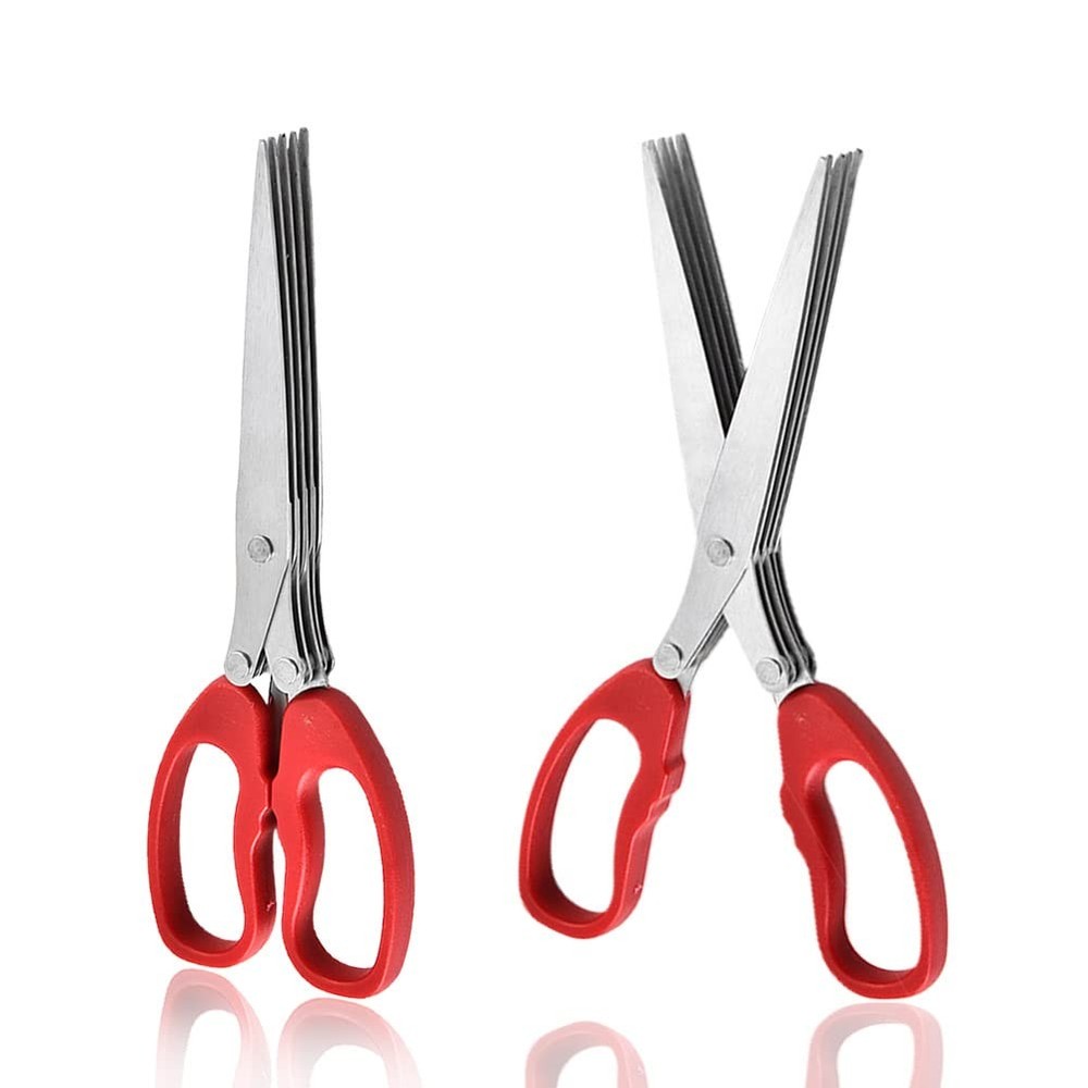 MagiDeal Shredder Scissors Multipurpose Multi-Blade One Size Fits All, Red
