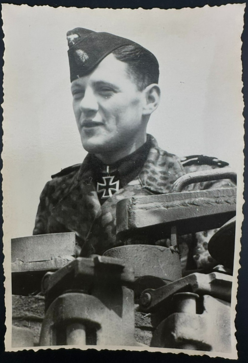 1944's WWII Commander of Tank Troops (info on back) - Vintage Archive Photo