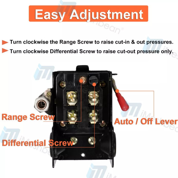 Craftsman Sears Air Compressor Pressure Switch W/ Unloader Replacement New
