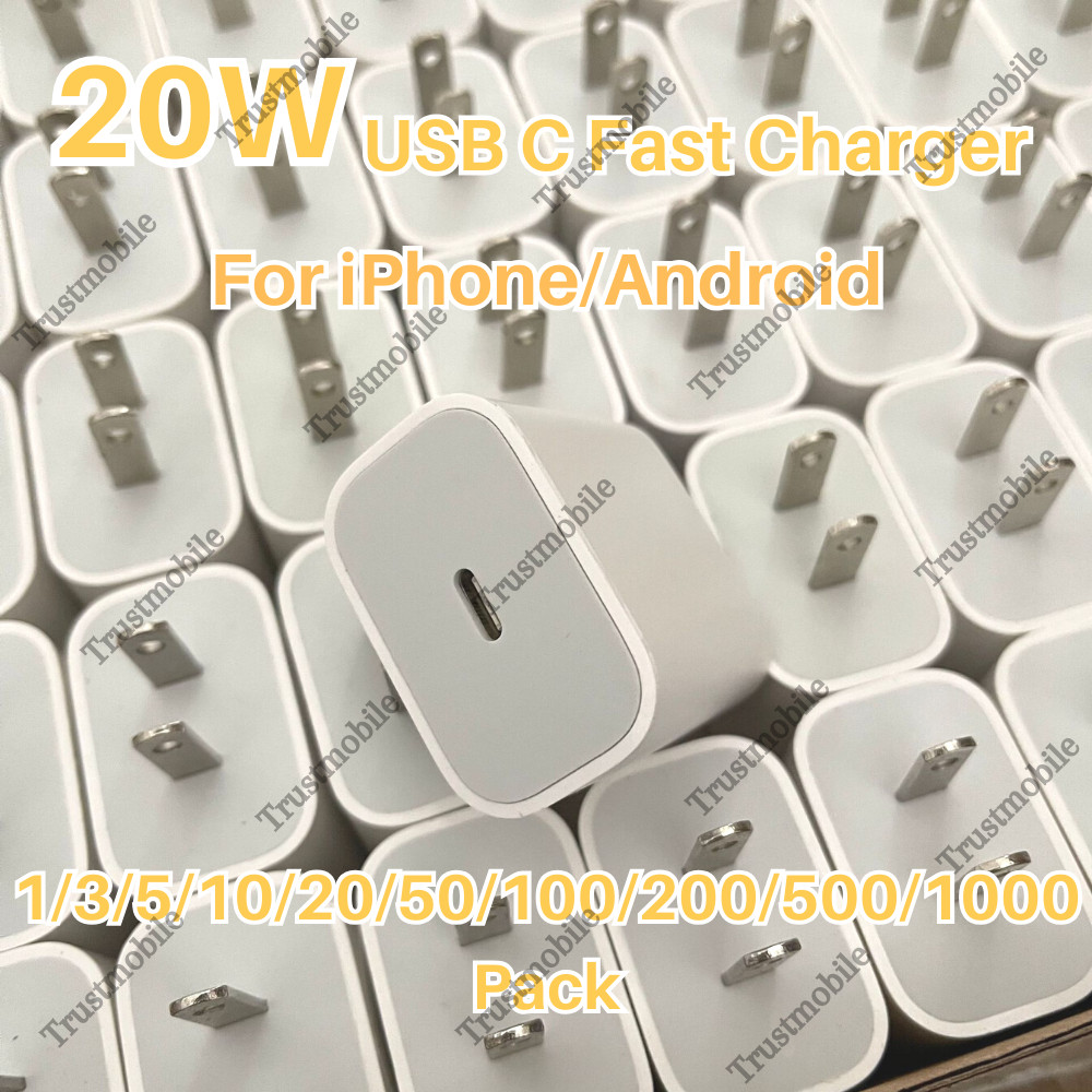 Fast Charger Power Adapter 20W USB-C Type C PD Block Lot For iPhone iPad Android