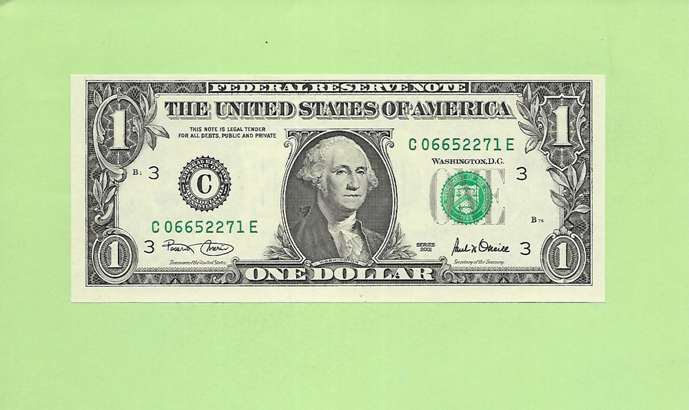 2001 ..UNCIRC $1  C 0665 2271 E  .... 2001 $1  C-E      NICE NOTE        FRN