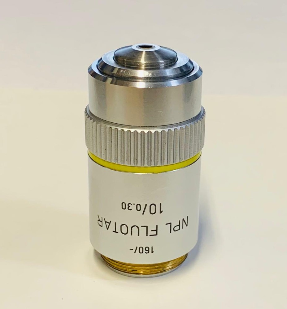 Leitz NPL Fluotar 10X/0.30 Microscope Objective Lens 160mm Fluorite