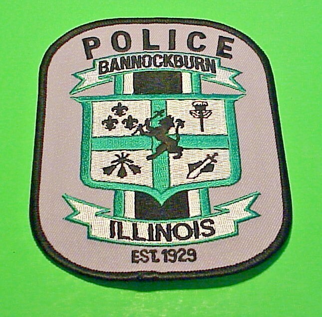 BANNOCKBURN  ILLINOIS  IL  EST. 1929  5"  POLICE PATCH  TYPE #1